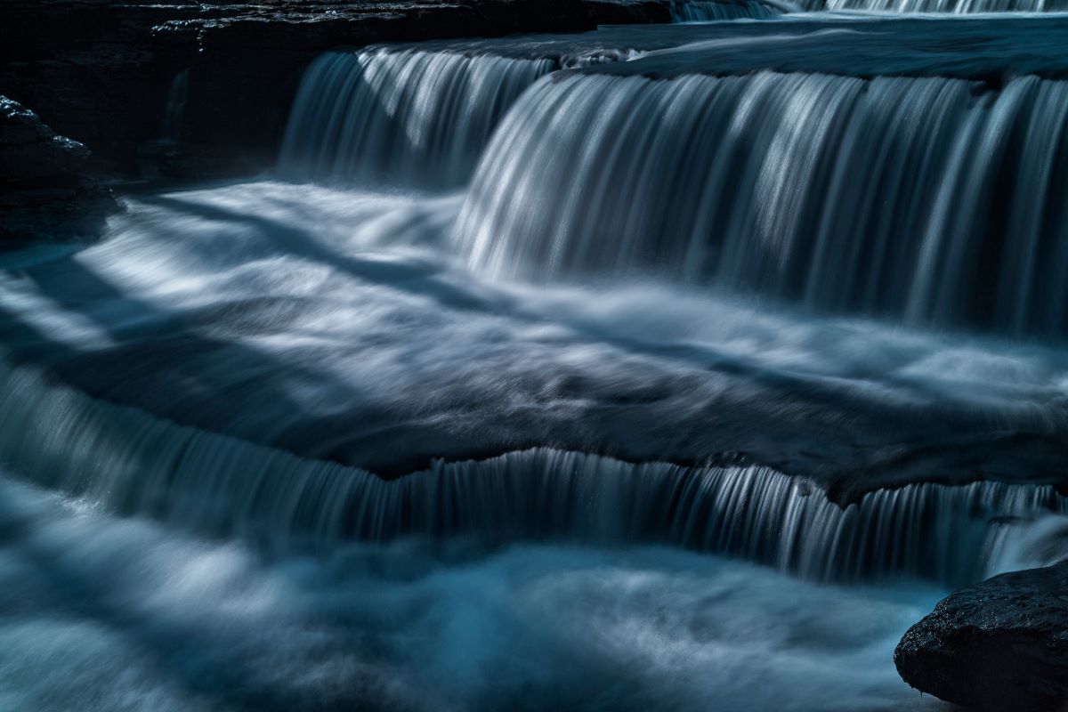 River with small waterfall