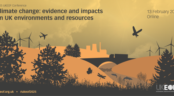 Conference 2025 graphic with a stylised landscape featuring biodiversity, a power station, wind turbines and a plane